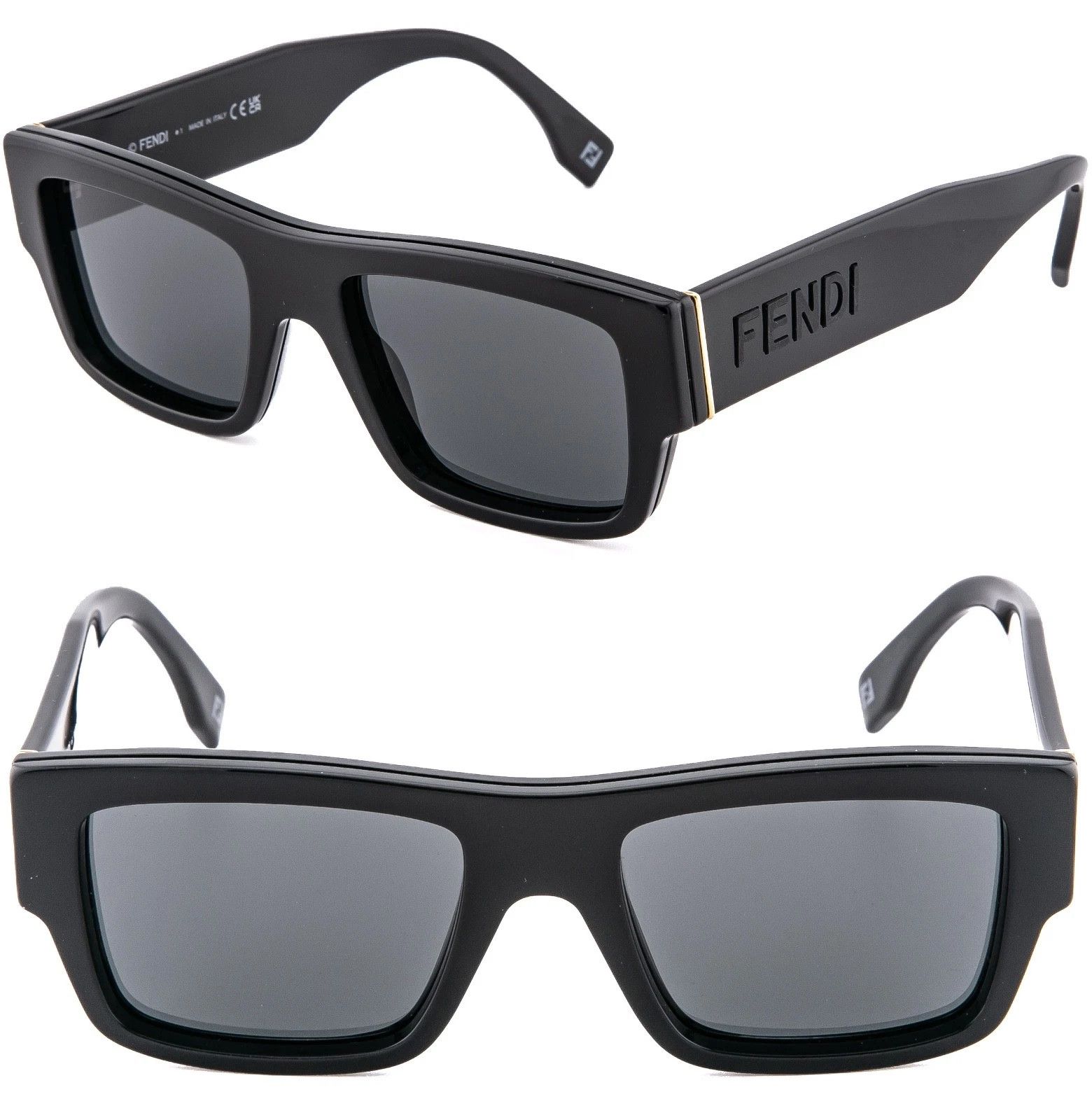 Fendi FENDI FE40118I Diagonal Logo Print 40118 Sunglasses 01A Size ONE SIZE - 1 Thumbnail