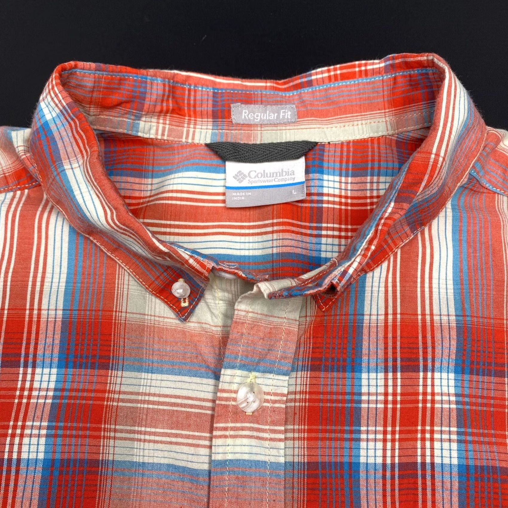 Vintage Columbia Shirt Regular Red Plaid Button-Up Short Sleeve Mens Adult Large Size US L / EU 52-54 / 3 - 3 Thumbnail