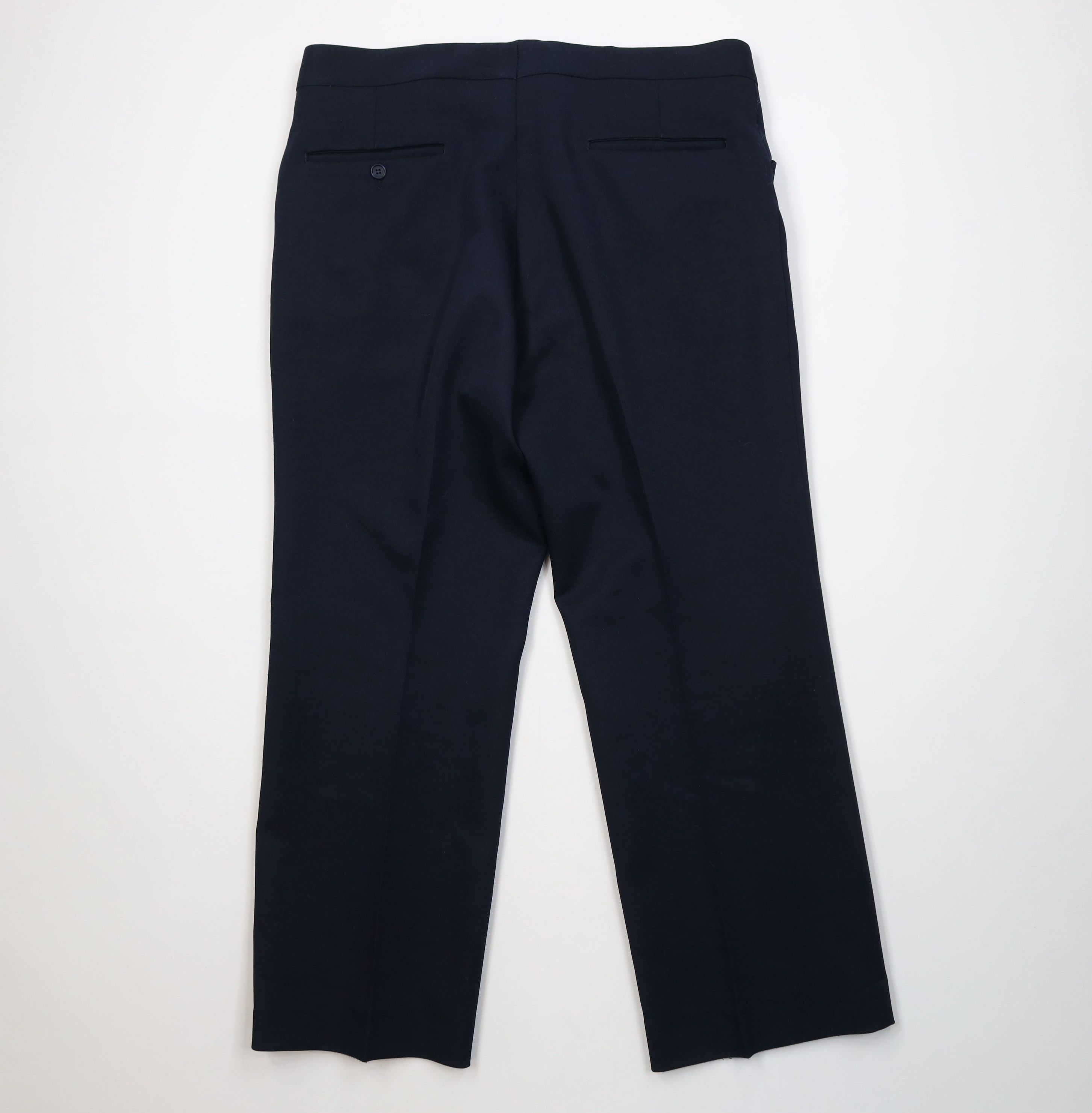 Vintage Vintage 70s Streetwear Wide Leg Chino Pants Navy Blue USA Size US 36 / EU 52 - 8 Thumbnail