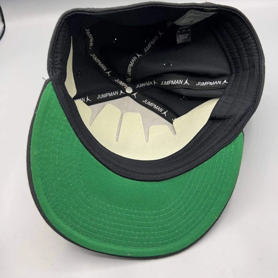 Jordan Brand Air Jordan Hat Men L-XL Black Green Jumpman Snap Back Cap Size ONE SIZE - 2 Thumbnail