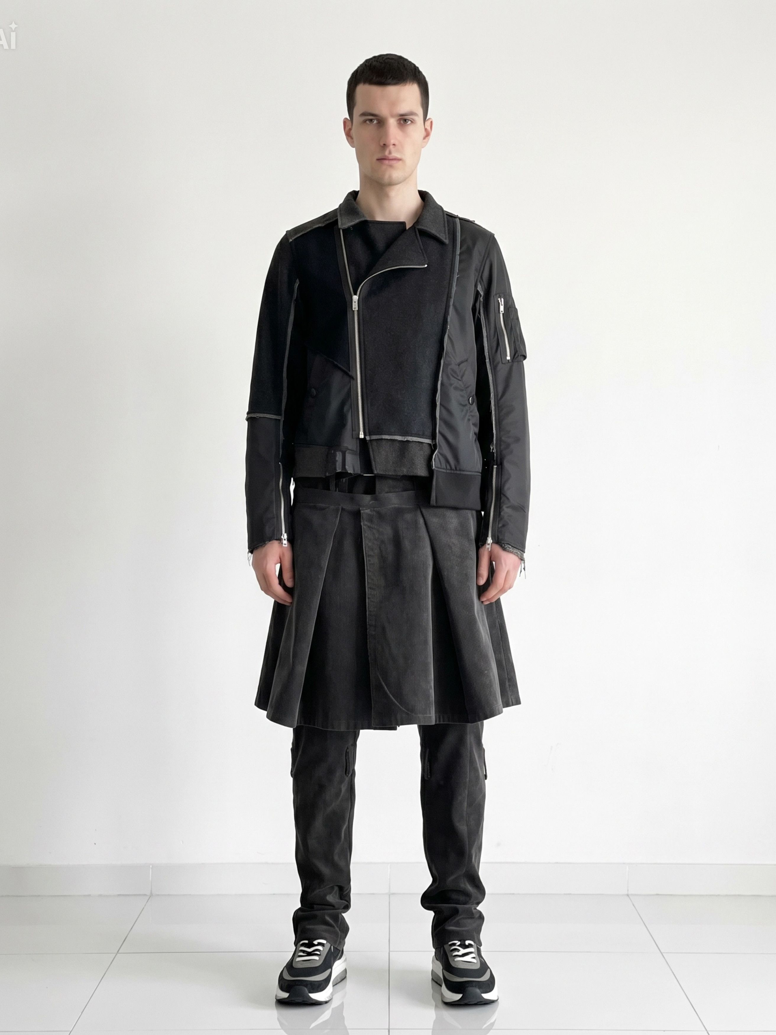 Runway FW'19 Detachable Apron Corduroy Trousers