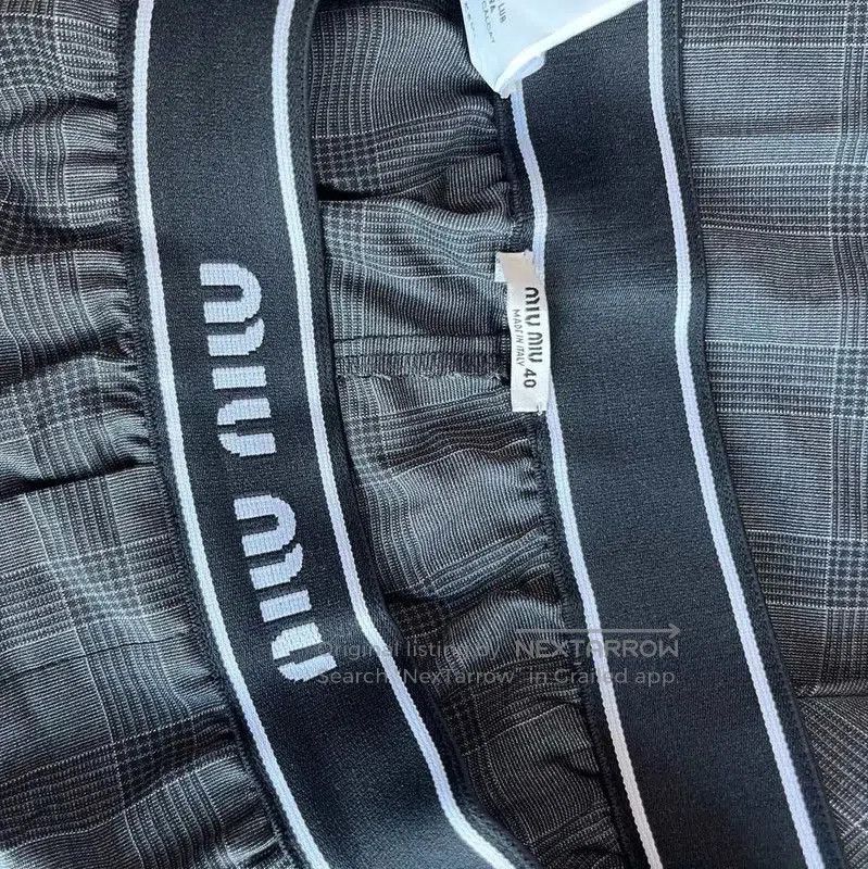 Miu Miu Miu Miu Gray Cotton Casual Pants . Size 24" / US 00 / IT 34 - 4 Thumbnail
