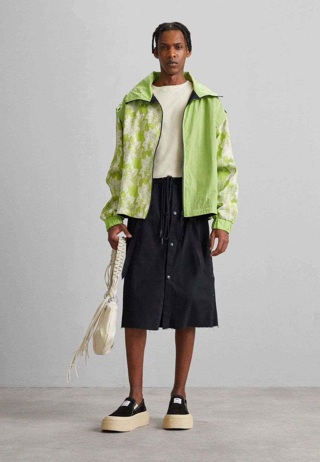 Japanese Brand !DS! AW22 Zsigmond Kassa Acid Green Jacket Coat Size US M / EU 48-50 / 2 - 1 Thumbnail