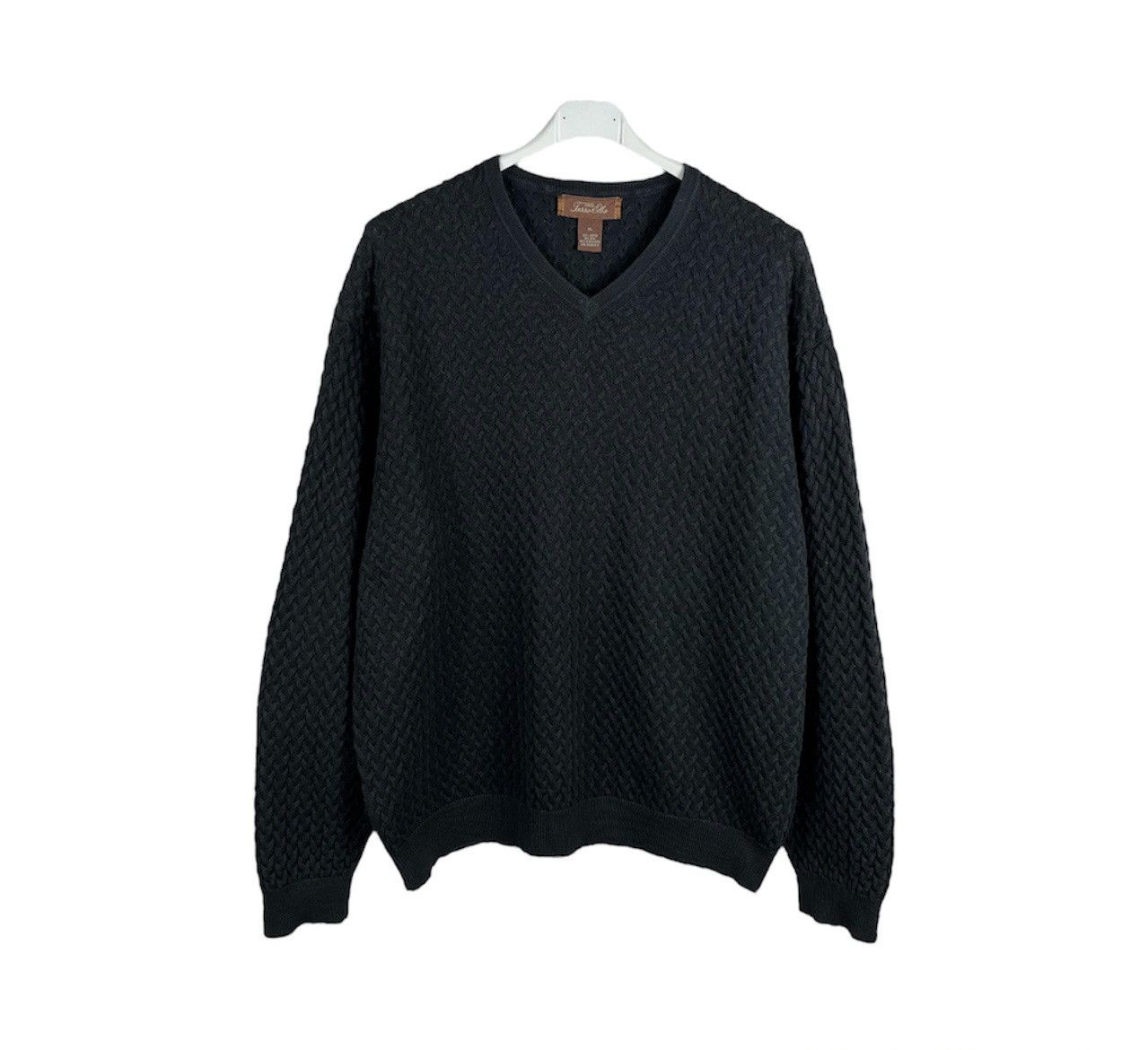 Designer × Tasso Elba × Vintage Tasso Elba cable knit sweater weave braid knitted old money Size US XL / EU 56 / 4 - 1 Thumbnail