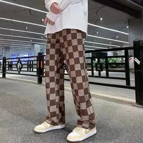 Other VIBE Men's Brown Check Print Baggy Jeans Size US 33 - 5 Thumbnail