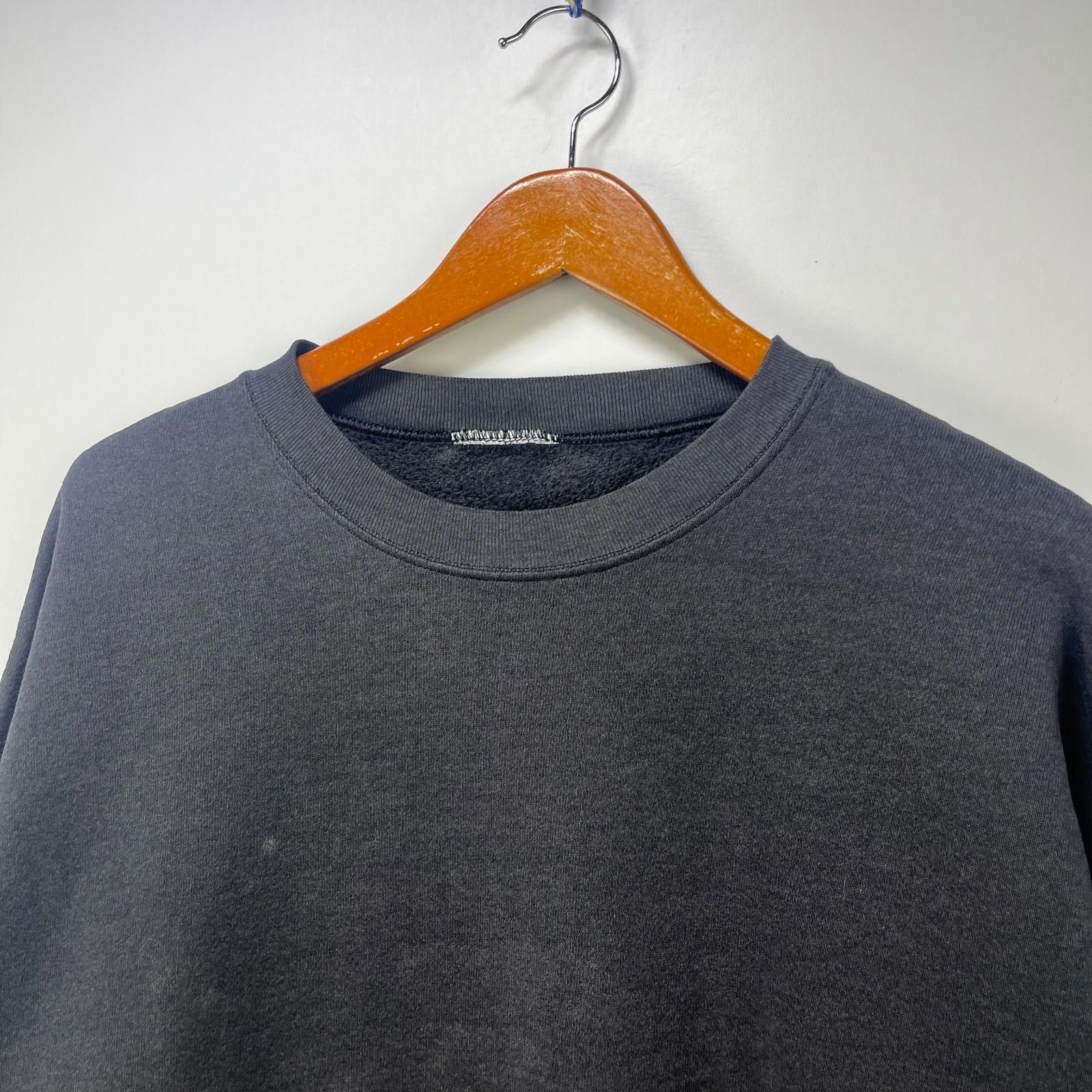 Vintage Vintage 90s Sun Faded Blank Black Sweatshirt XL 2XL Size US XL / EU 56 / 4 - 3 Thumbnail
