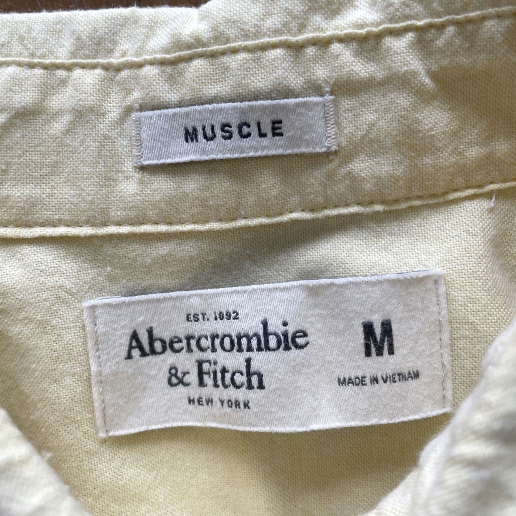 Abercrombie & Fitch VINTAGE Abercrombie & Fitch Button-Down Shirt Mens M Yellow Knit Cotton Casual/Preppy Y2K Size US M / EU 48-50 / 2 - 3 Thumbnail