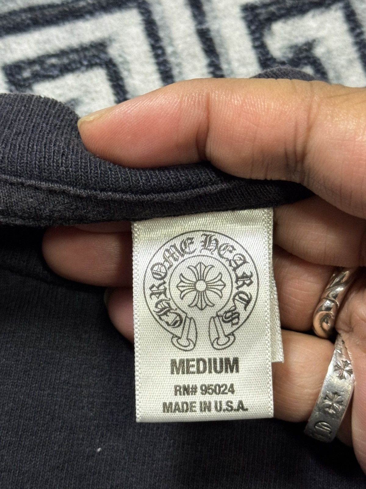 Chrome Hearts RARE! CROSS PLUS STAMP SCROLL Size US M / EU 48-50 / 2 - 14 Thumbnail