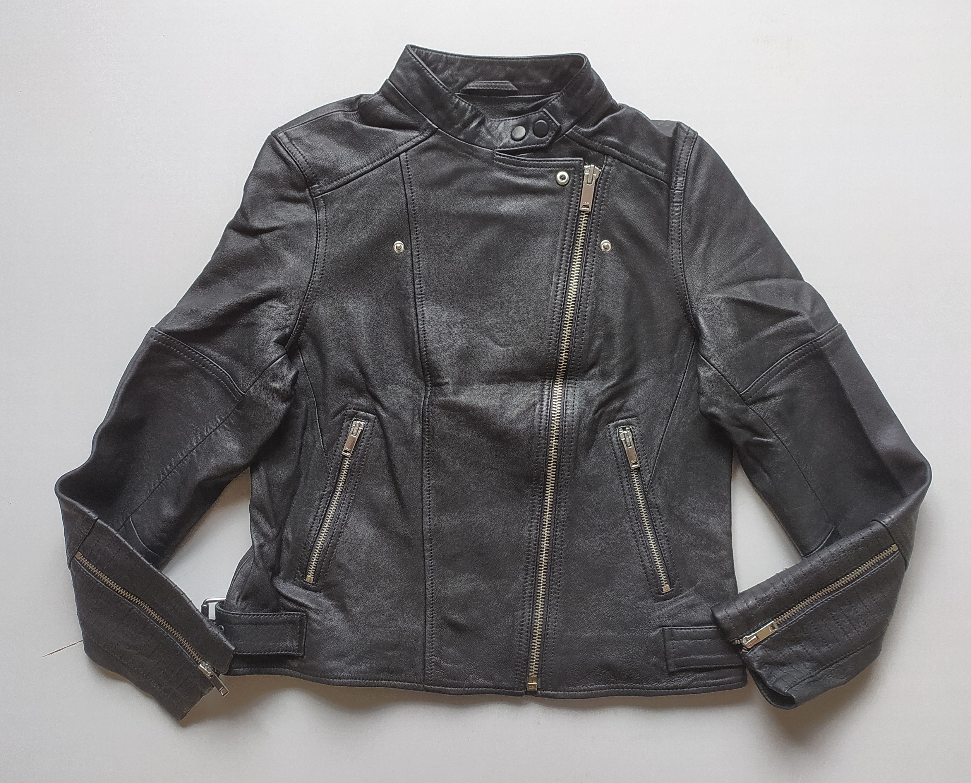 Reiss REISS Women's Tallis Leather Jacket UK14/US10 IFD-0720 Size L / US 10 / IT 46 - 1 Thumbnail