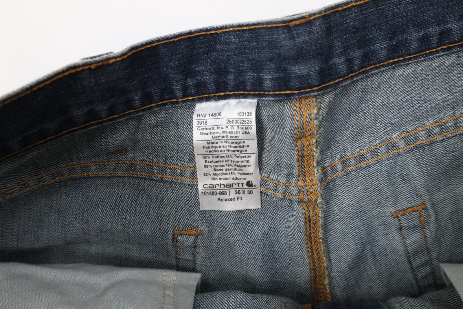 Carhartt Vintage Y2K Carhartt Relaxed Fit Wide Leg Denim Jeans Blue Size US 36 / EU 52 - 7 Thumbnail
