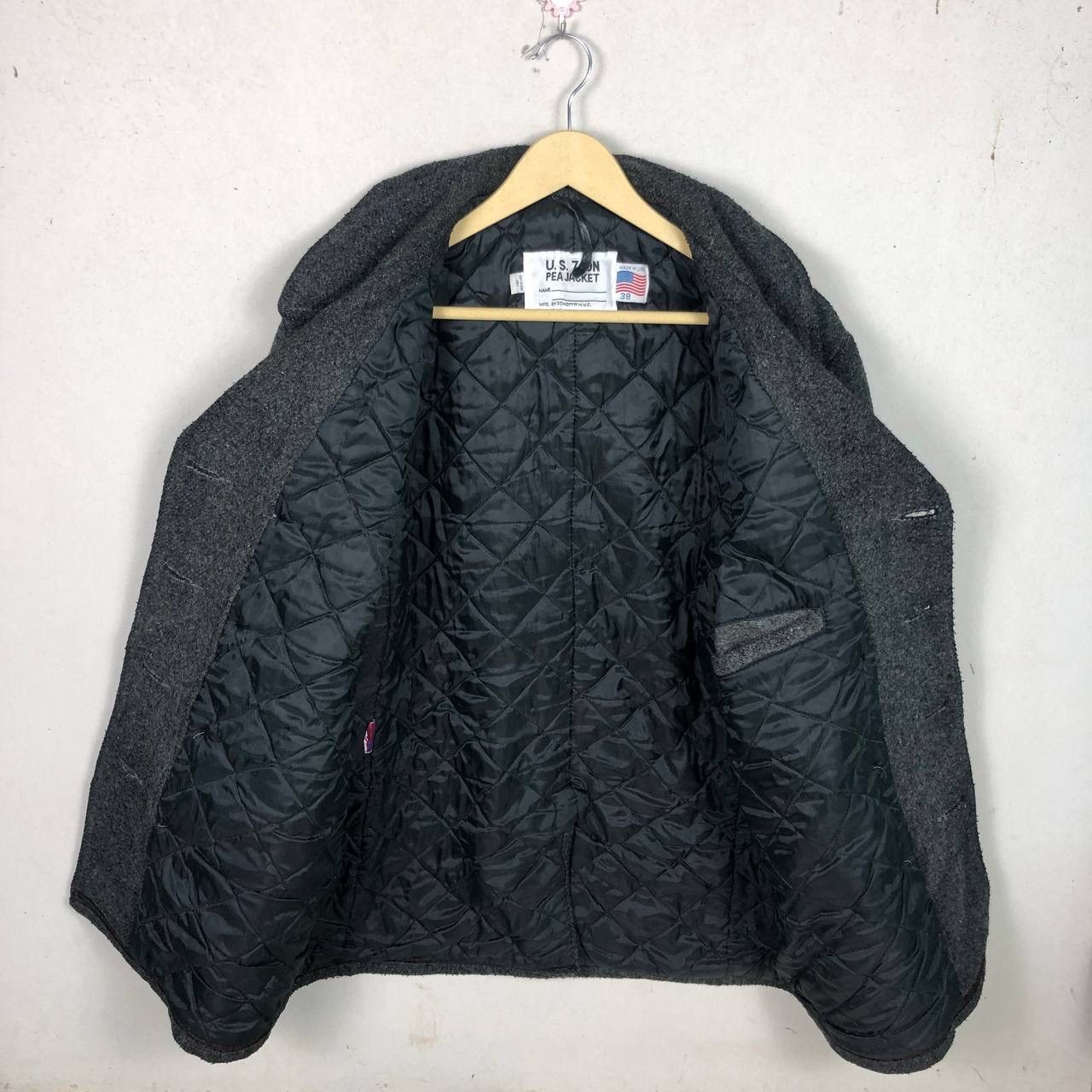 Schott Vintage 80s Schott US 740N Wool Coat Pea Jacket Car Coat Size US M / EU 48-50 / 2 - 5 Thumbnail