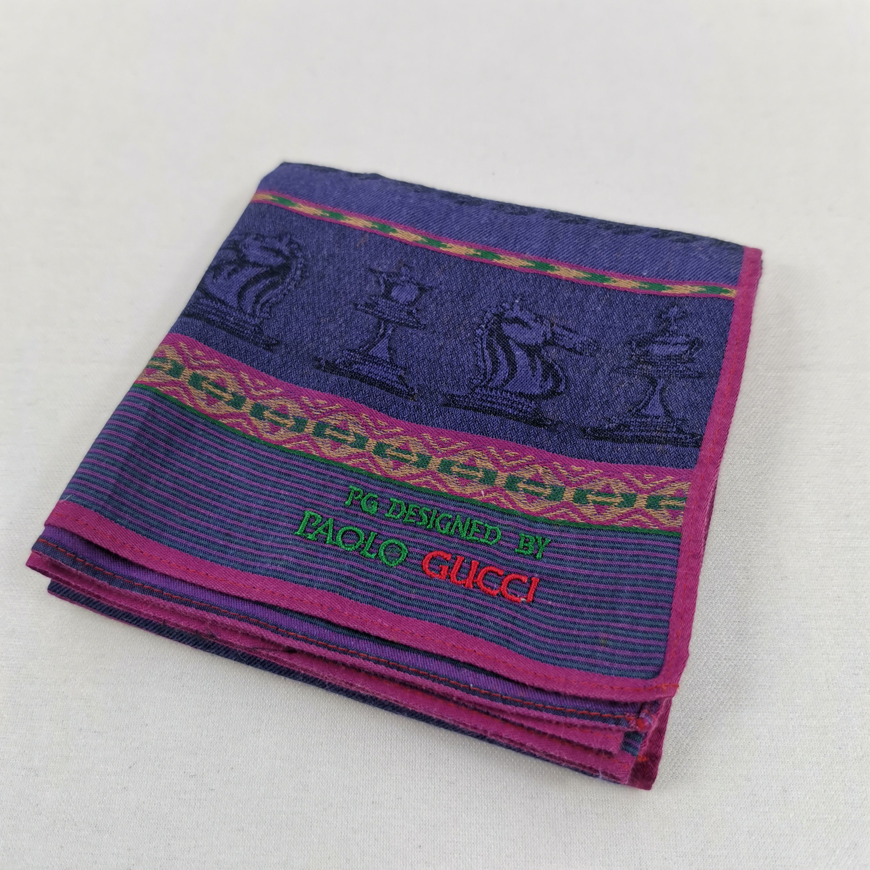Paolo Gucci Vintage Paolo Gucci Handkerchief Neckerchief Bandana Size ONE SIZE - 4 Thumbnail