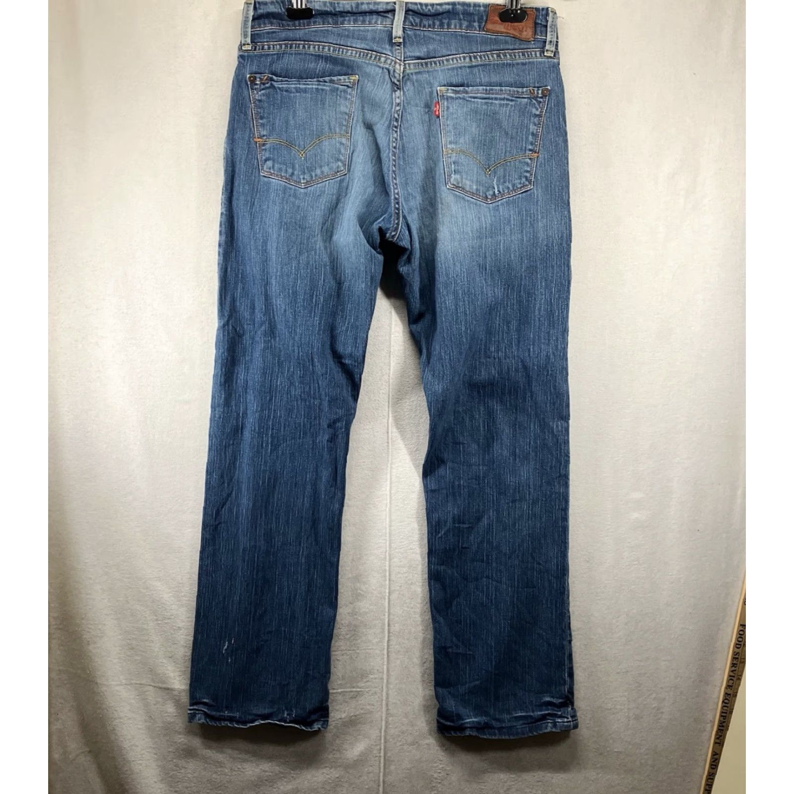 Levi's VTG Levi's Red Collection Jeans Mens 34x32 Blue Medium Wash Slim Straight Denim Bar? 5-Pocket Retro USA Classic Vintage Leather Patch Womens? Size US 34 / EU 50 - 2 Thumbnail
