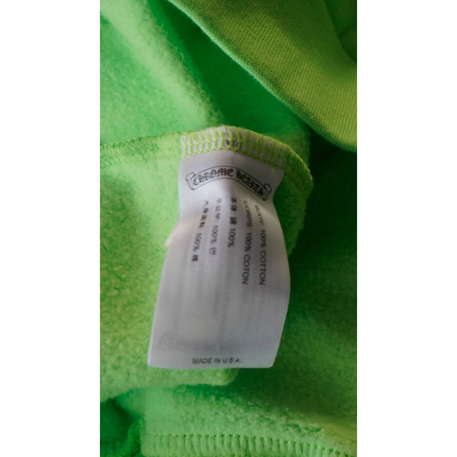Chrome Hearts Miami Exclusive Script Logo Neon Green Hoodie Size US M / EU 48-50 / 2 - 3 Thumbnail