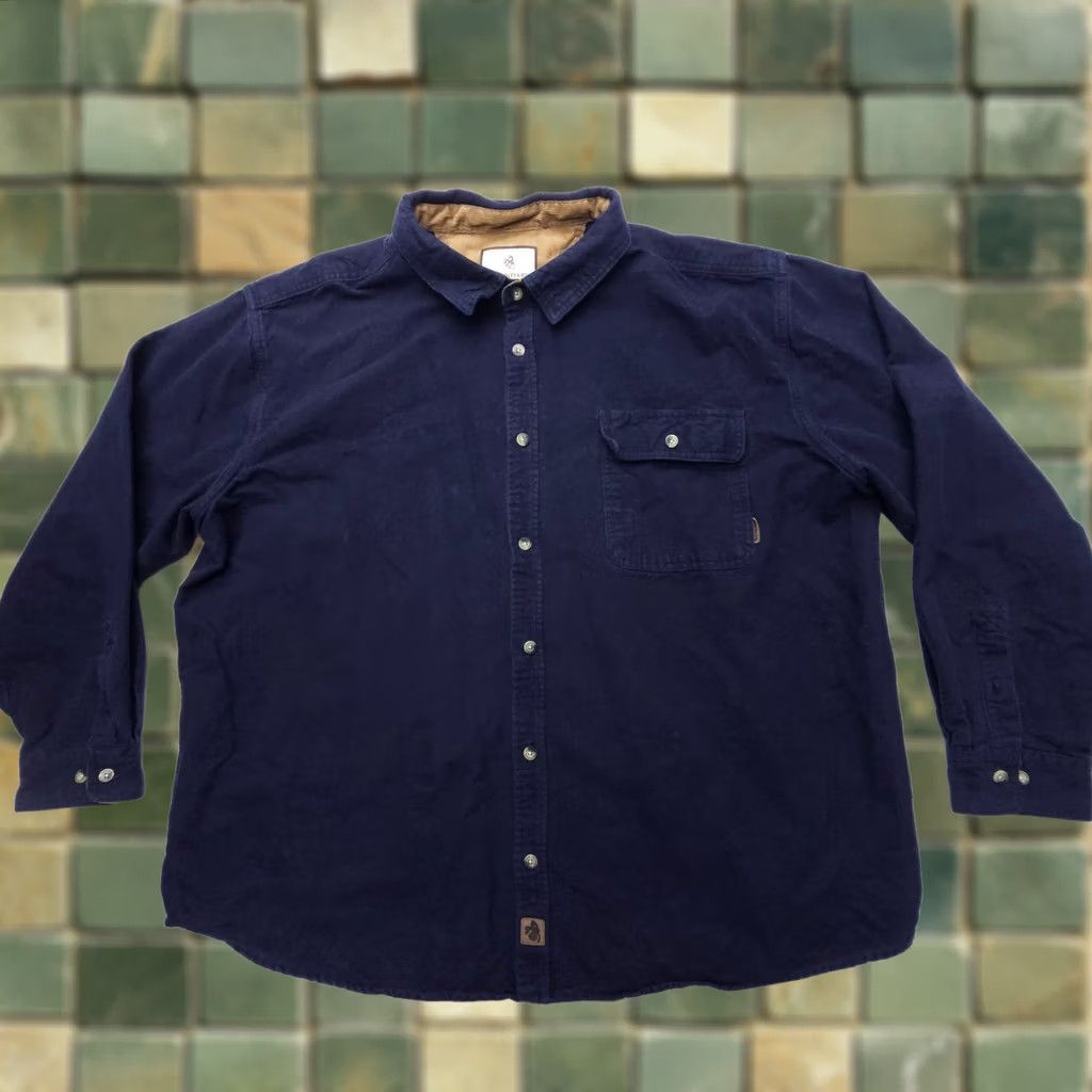 Vintage VINTAGE? No. Legendary Whitetails Flannel Shirt Mens 3XL Navy Cotton Outdoor Field Camp Bush Blue Solid All Seasons Pockets Button-Up Shirt Mens 3XL Size US XXL / EU 58 / 5 - 1 Thumbnail