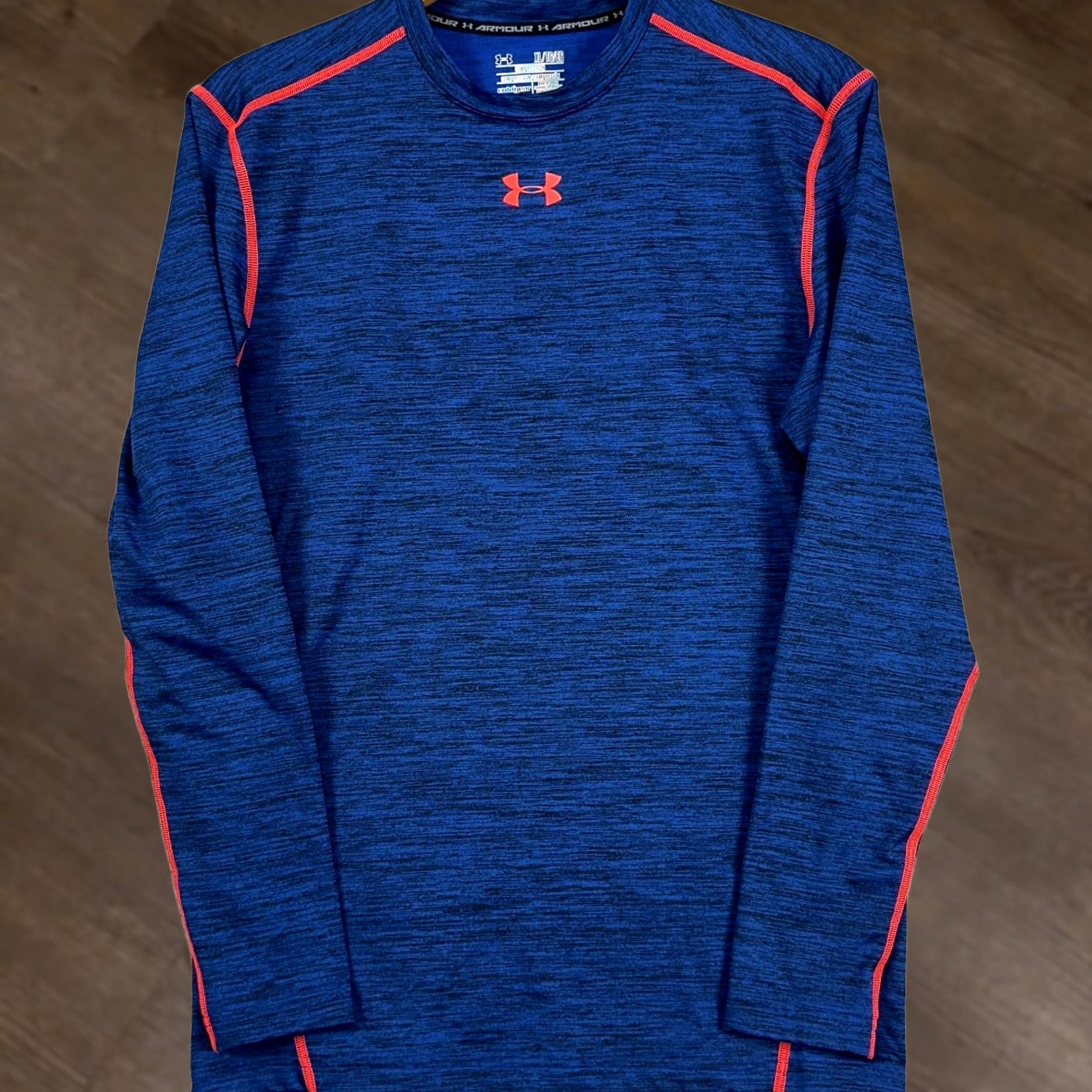 Under Armour Under Armour ColdGear Men Compression Shirt Large Blue Long Sleeve Athletic Logo Shirt Size US L / EU 52-54 / 3 - 1 Thumbnail