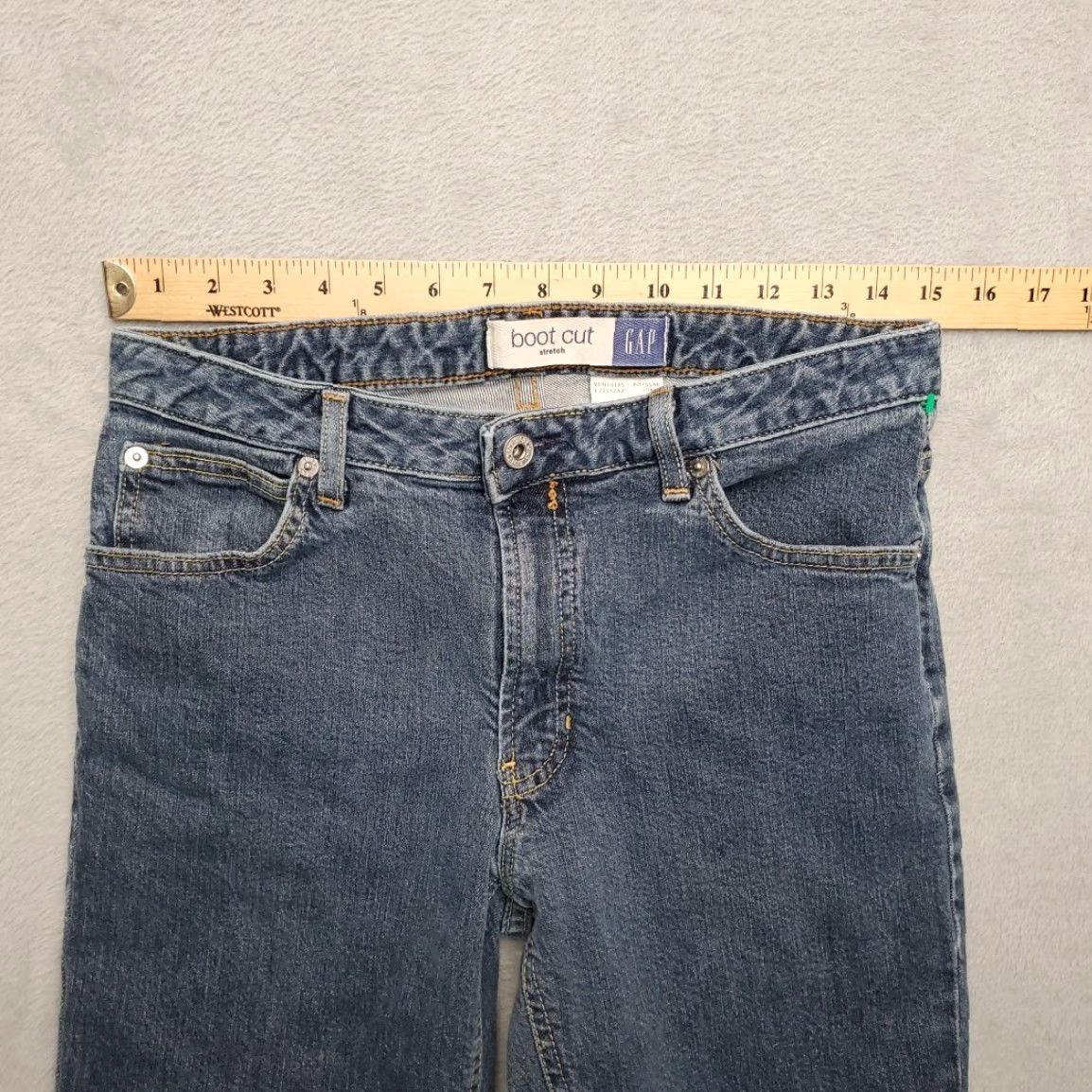Gap VTG Gap Jeans Womens 8 Blue Denim Boot Cut Stretch Cotton Blend Made in USA Size 30" / US 8 / IT 44 - 7 Thumbnail