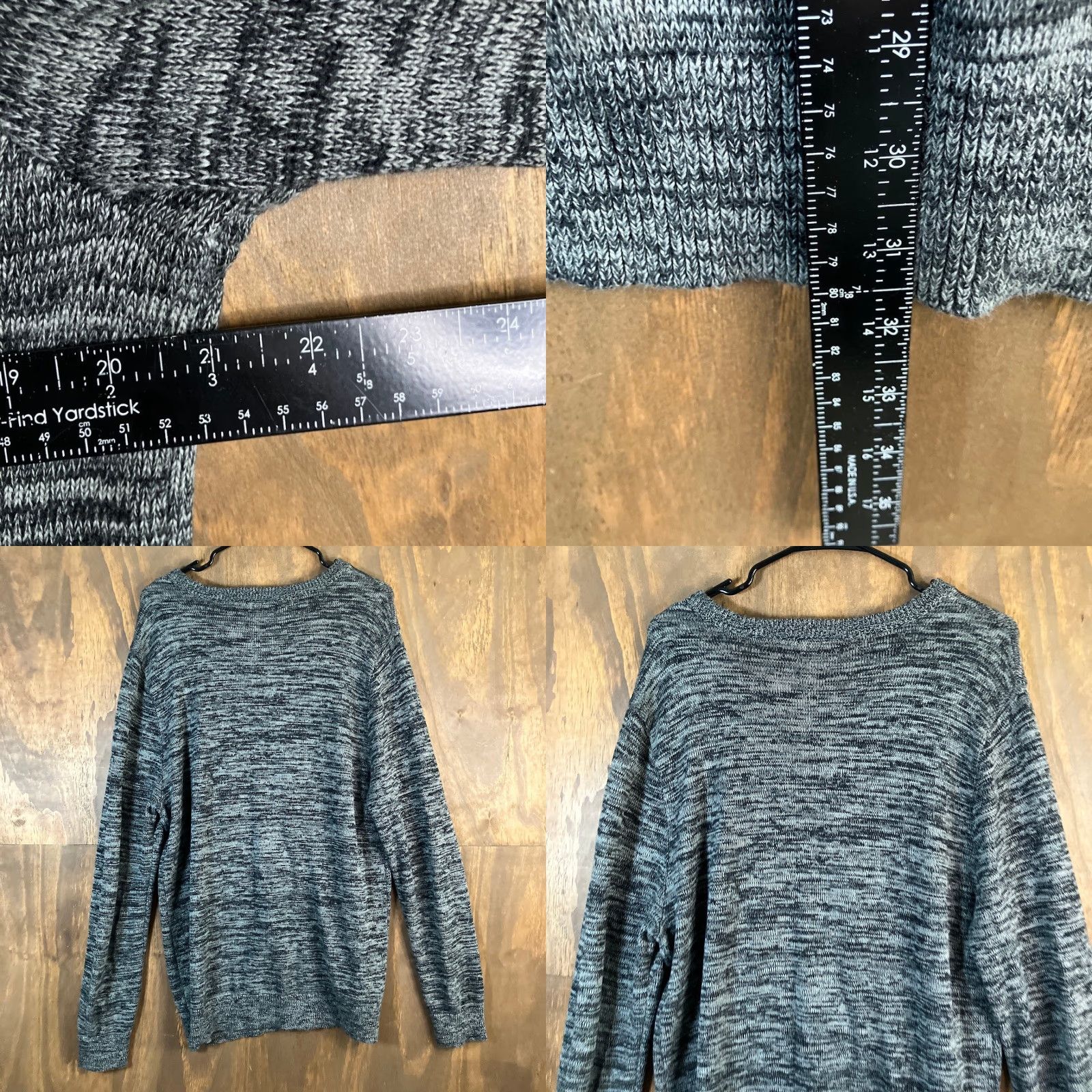Express Express Womens Sweater Black Marled Knit Crew Neck Pullover Long Sleeve Large Size L / US 10 / IT 46 - 8 Thumbnail