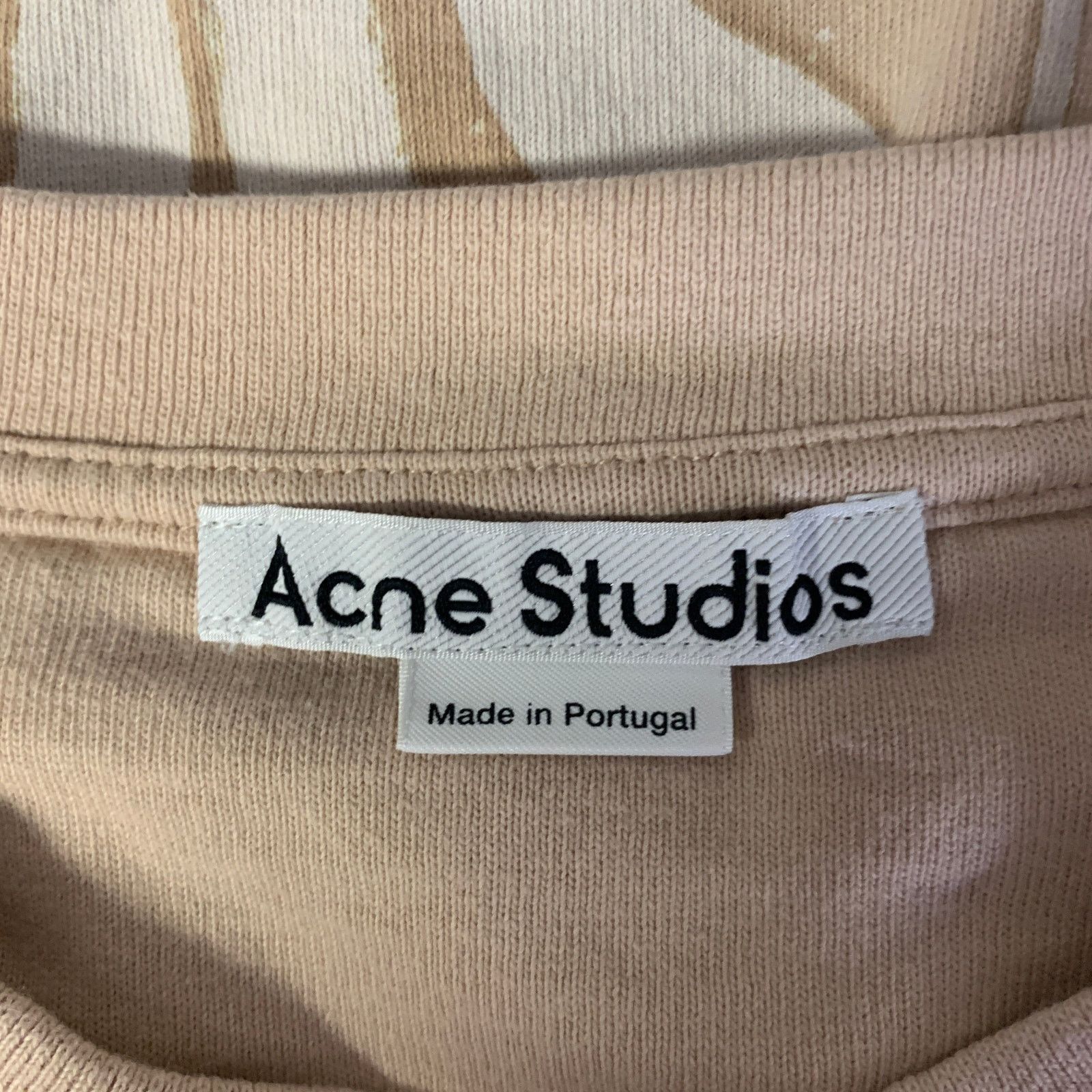 Acne Studios ACNE STUDIOS XXS Tan White Graphic Cotton Crew-Neck T-shirt Size US XXS / EU 40 - 5 Thumbnail