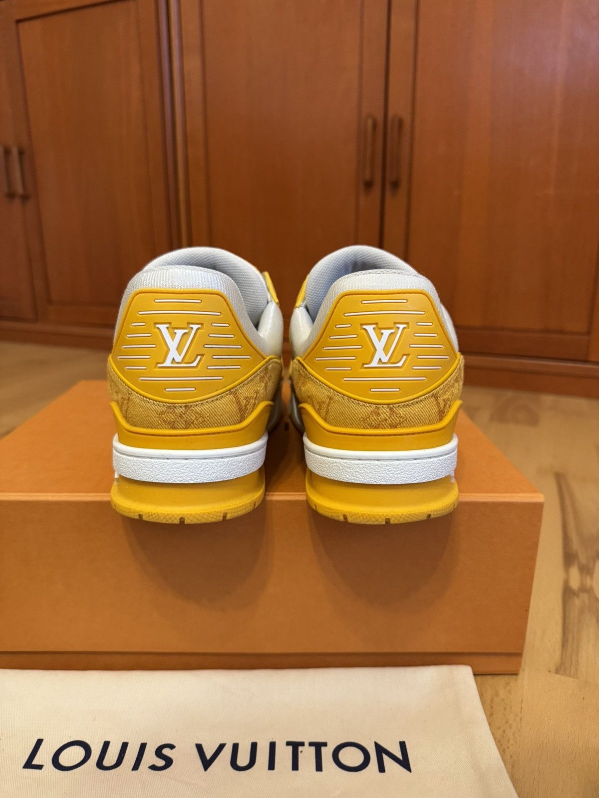 Louis Vuitton Louis Vuitton LV Trainer Orange Denim Size US 9 / EU 42 - 8 Thumbnail