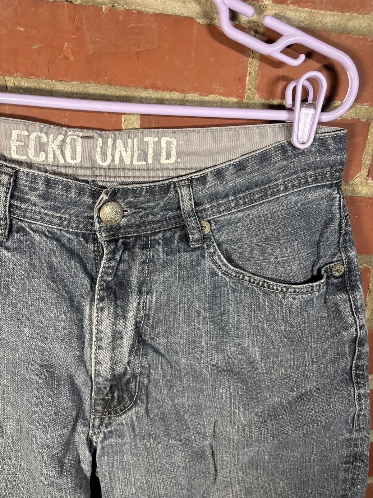 Ecko Unltd. Vintage Y2K ECKO UNLTD Unlimited Baggy Denim Shorts Mens 34 Size US 34 / EU 50 - 4 Thumbnail