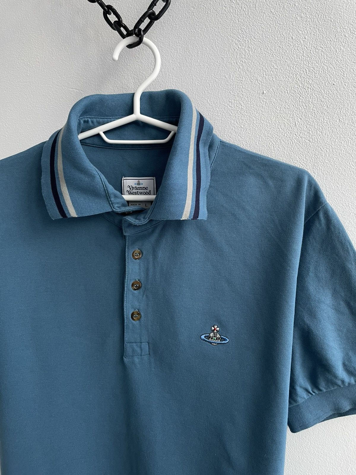 Vivienne Westwood Vivienne Westwood Orb Logo Polo Shirt T Shirt Tee Navy Blue Size US L / EU 52-54 / 3 - 4 Thumbnail