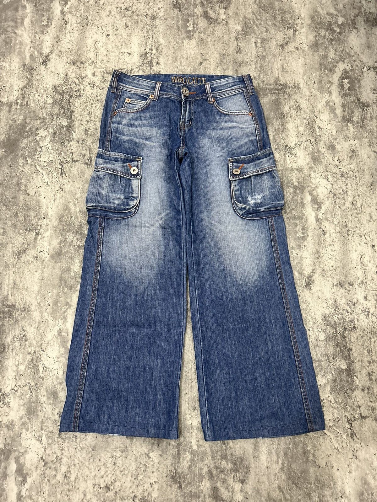 Hysteric Glamour × Japanese Brand × Seditionaries Maro Cate Cargo Baggy Distressed Jeans Size US 30 / EU 46 - 2 Thumbnail