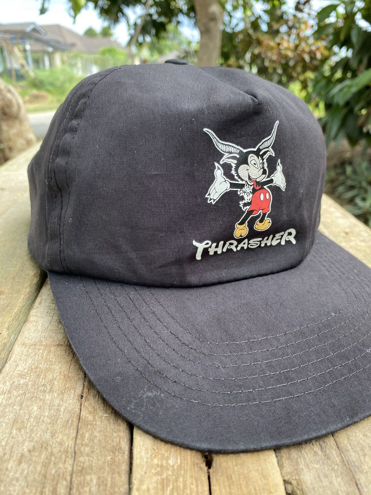 Vintage Rare🔥Vintage Thrasher Mickey Mouse Goat Baphomet Cap Hats Size ONE SIZE - 6 Thumbnail