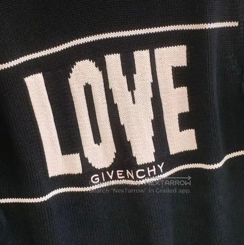 Givenchy Givenchy Black Knit Sweater with LOVE Design . Size XS / US 0-2 / IT 36-38 - 3 Thumbnail