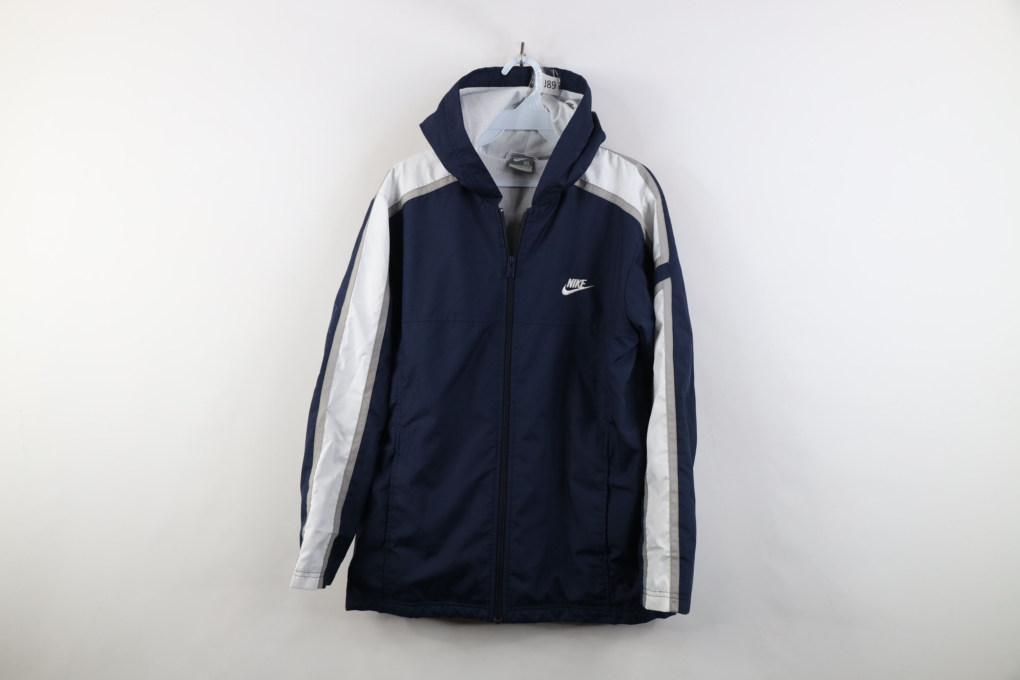 Nike Vintage Y2K Nike Scott Mini Swoosh Hooded Windbreaker Jacket Size XL / US 12-14 / IT 48-50 - 1 Thumbnail
