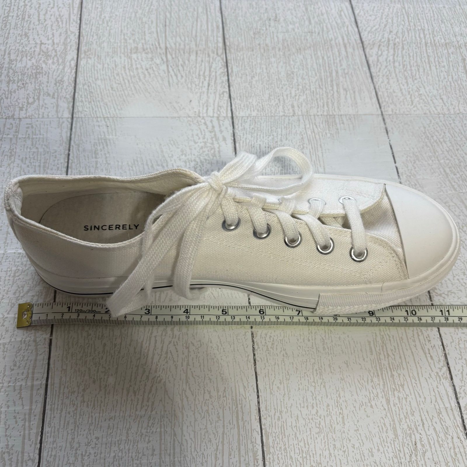 Other Sincerely Jules Vince White Canvas Low-Top Sneakers Size 10 Size US 10 / IT 40 - 8 Thumbnail