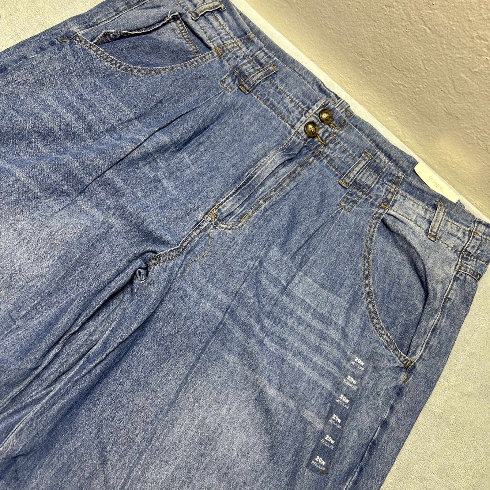 JNCO Deadstock Beyond Baggy Jeans Womens 20w - 45x33 Raw Hem Wide Size 42" / US 20 - 14 Thumbnail