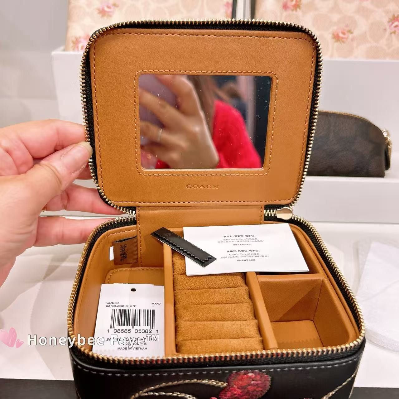 Coach Large Jewelry Box With Cherry Print CDD69 Size ONE SIZE - 6 Thumbnail