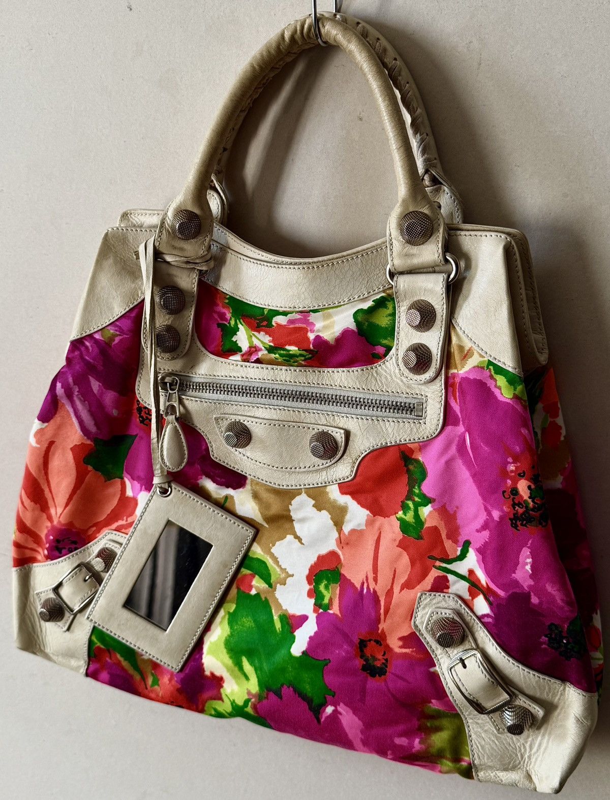 Balenciaga Balenciaga - 2000’s - Classic Motocross - Floral Satin Bag Size ONE SIZE - 19 Thumbnail