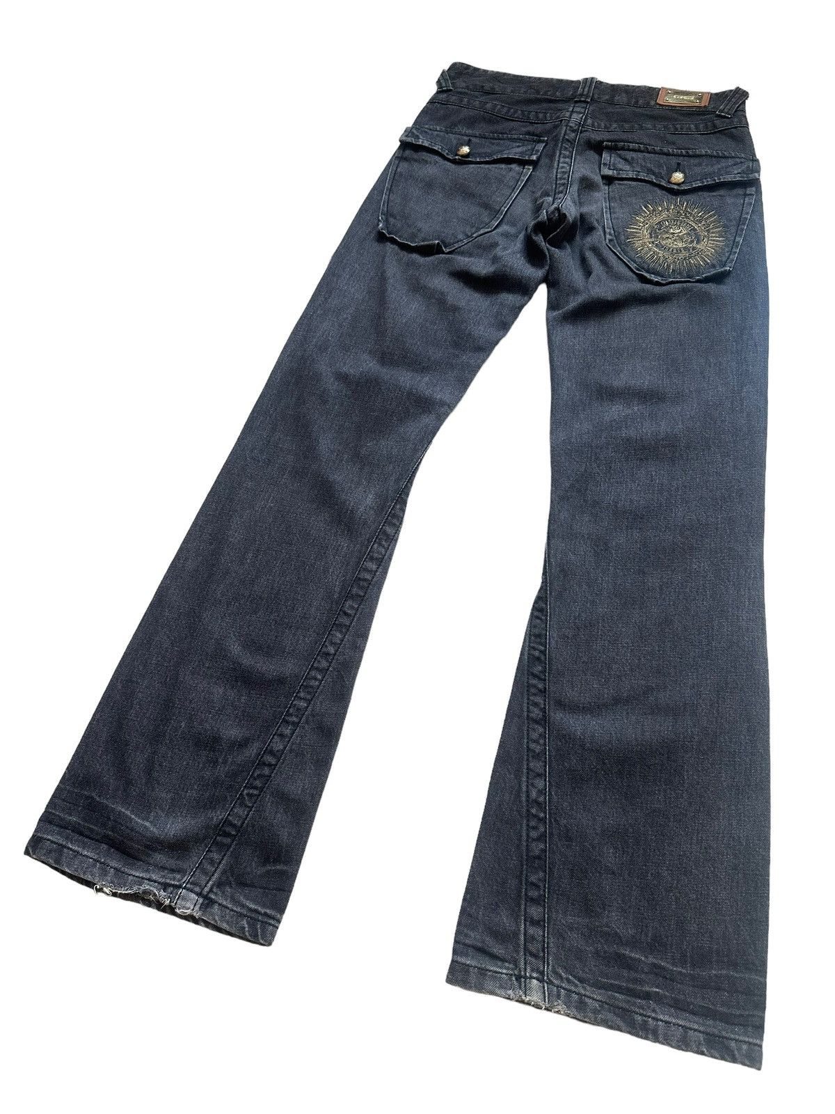 Hysteric Glamour Flare Jeans Junmen Distress Denim Low Rise Boot Cut Size US 33 - 1 Thumbnail