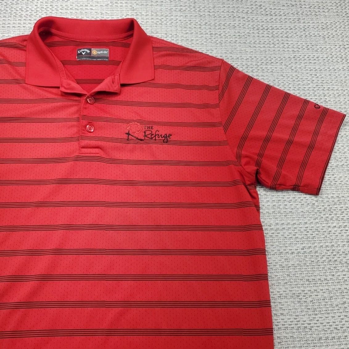 Callaway Callaway Opti Dri Golf Polo Shirt Mens M Short Sleeve V Logo The Refuge Polo Shirt Size US M / EU 48-50 / 2 - 2 Thumbnail