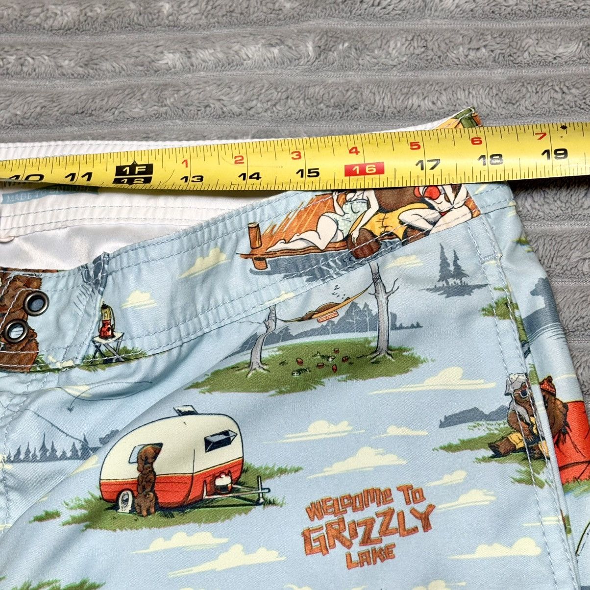 Element Element Bear Lake Theme Boardshorts Mens Size 36 Drawstring Size US 36 / EU 52 - 4 Thumbnail
