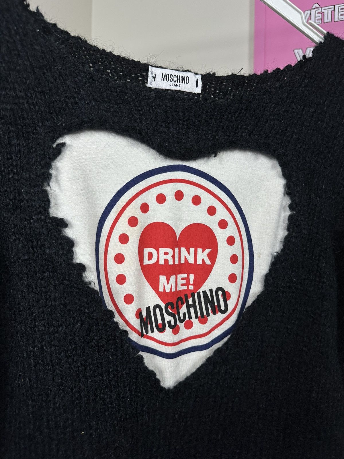 Moschino Moschino Jeans Drink Me Logo Sweater Size S / US 4 / IT 40 - 5 Thumbnail