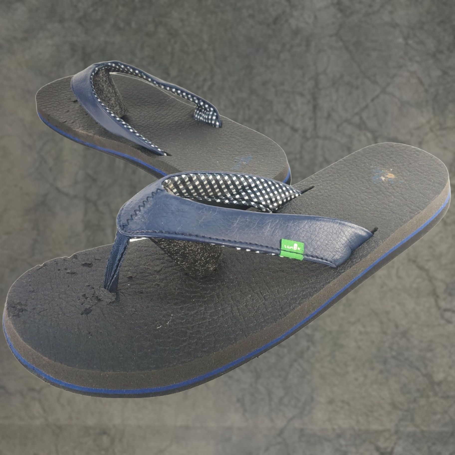 Sanuk Sanuk Sandals Yoga Mat Women 10M Blue Leather Straps Super Comfy Flip Flop Shoes Womens NS Size US 10 / IT 40 - 1 Thumbnail