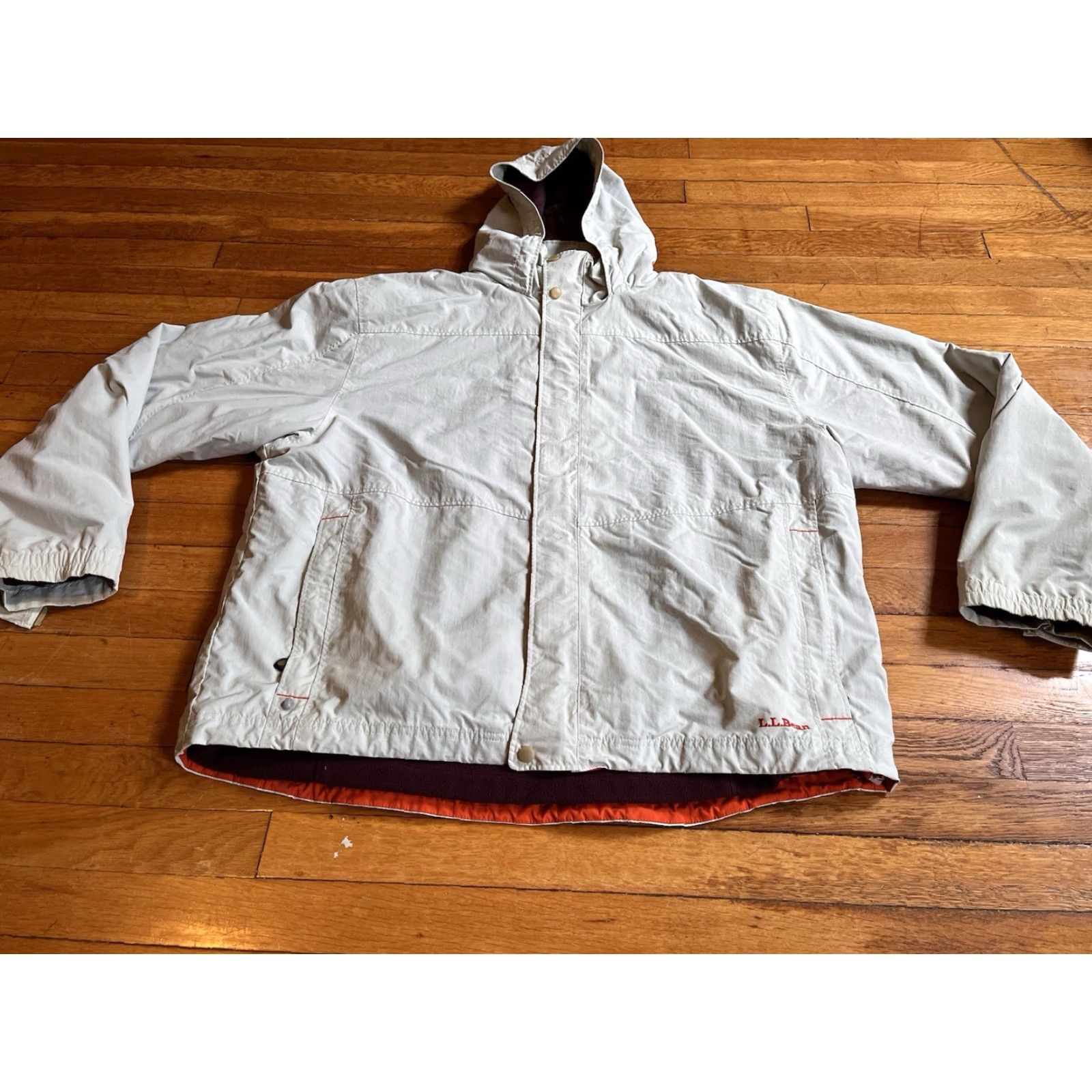 Vintage L.L. Bean Winter Jacket Men’s 2XL White Interchange Zip In Fleece Purple Jacket Size US XXL / EU 58 / 5 - 3 Thumbnail