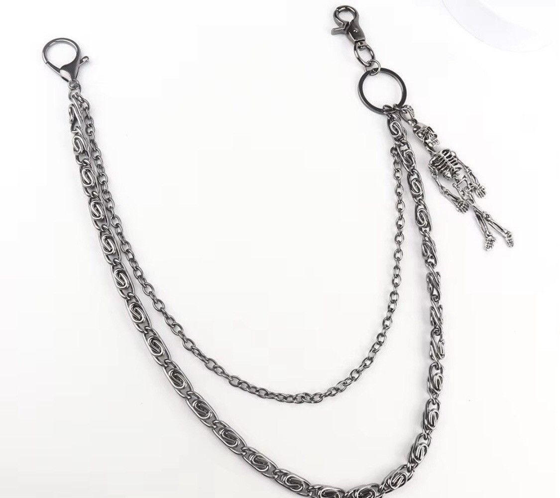 Jewelry 2 Layer Waist Punk Wallet Chain Size ONE SIZE - 6 Thumbnail