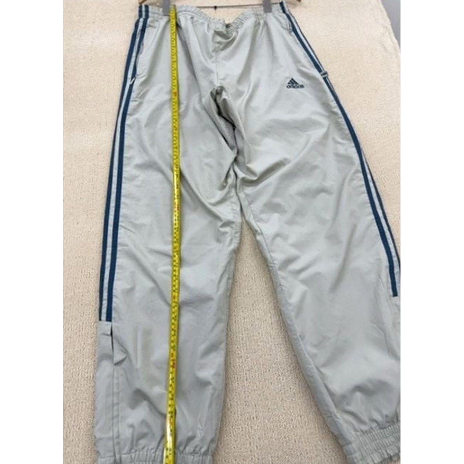 Adidas Adidas Track Pants Men L Grey 3-Stripes Open Hem Size 36" / US 14 / IT 50 - 5 Thumbnail
