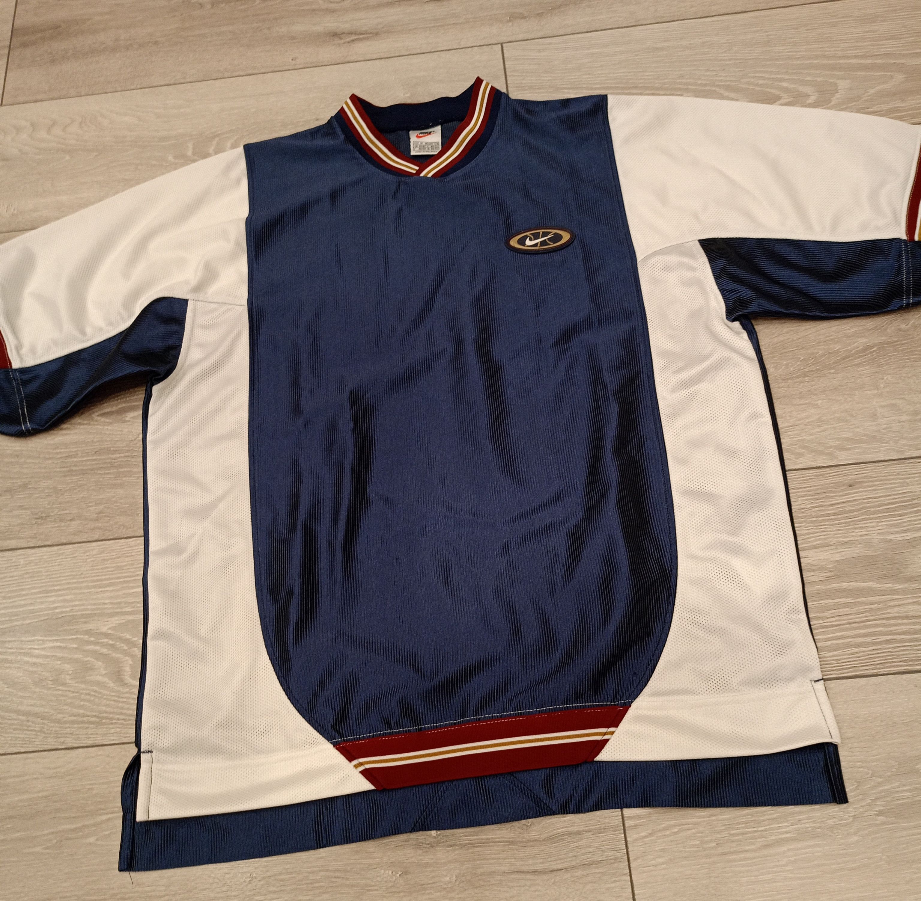 Nike Rare Nike V-Neck Jersey - 90s/Y2K Baggy Fit Streetwear Size US M / EU 48-50 / 2 - 2 Thumbnail