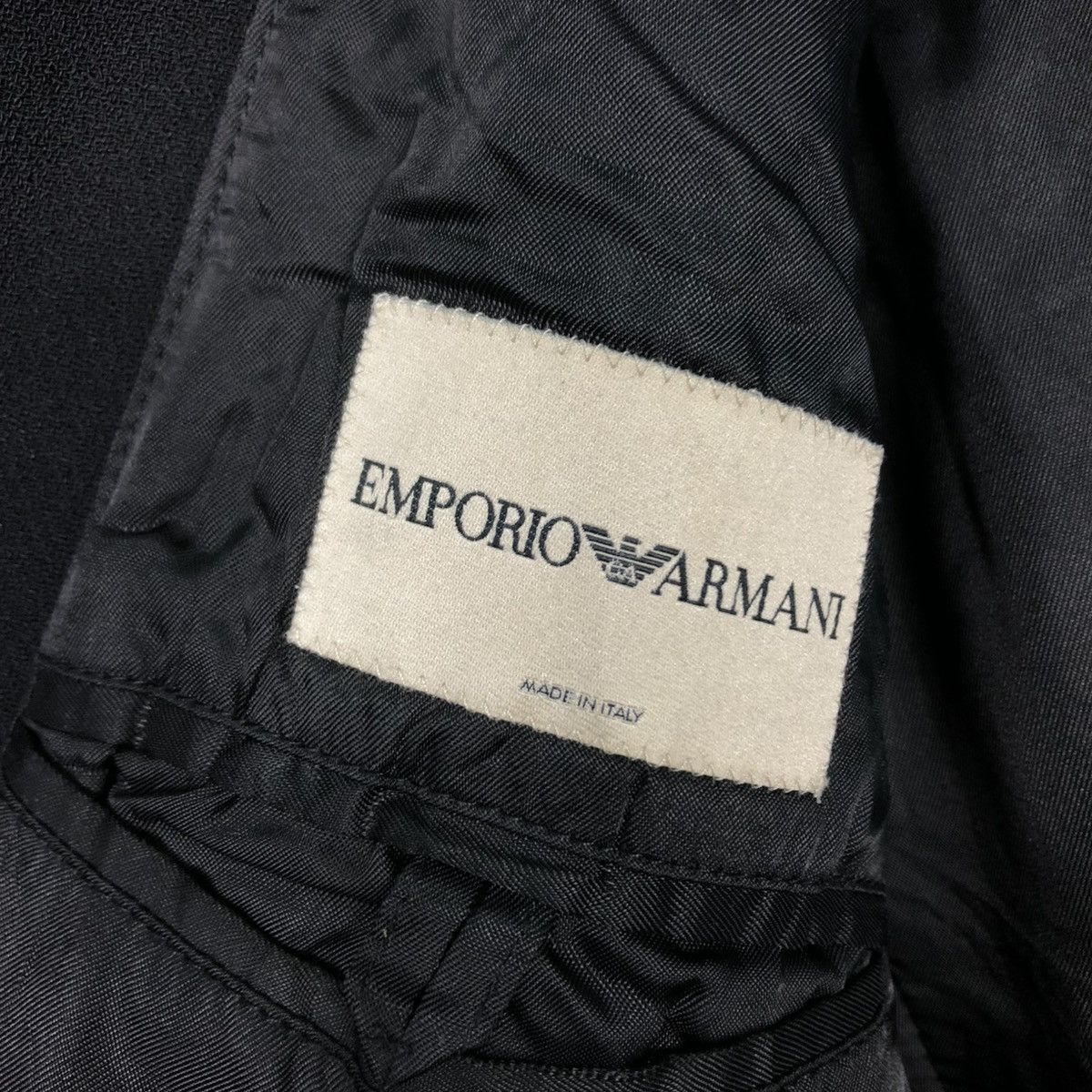 Emporio Armani 🔥RICH BLACK VINTAGE FLY LONG COATS WOOL EMPORIO ARMANI ITALY Size US M / EU 48-50 / 2 - 21 Thumbnail