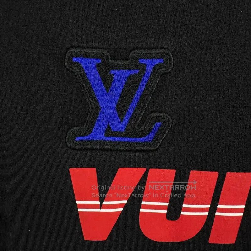 Louis Vuitton Louis Vuitton Black Men's T-Shirt with Embroidery . Size US M / EU 48-50 / 2 - 3 Thumbnail