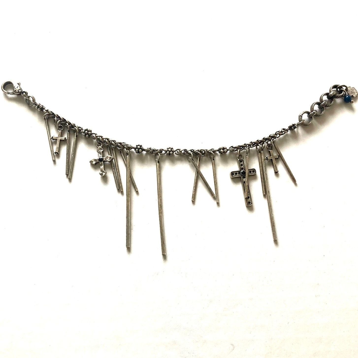 Lucky Brand Lucky Brand Silver charm bracelet antiqued metal chain Cross Size ONE SIZE - 1 Thumbnail