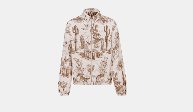 image of Dior O1Bcso1Str0324 Blouson In Brown/white, Men's (Size Large)