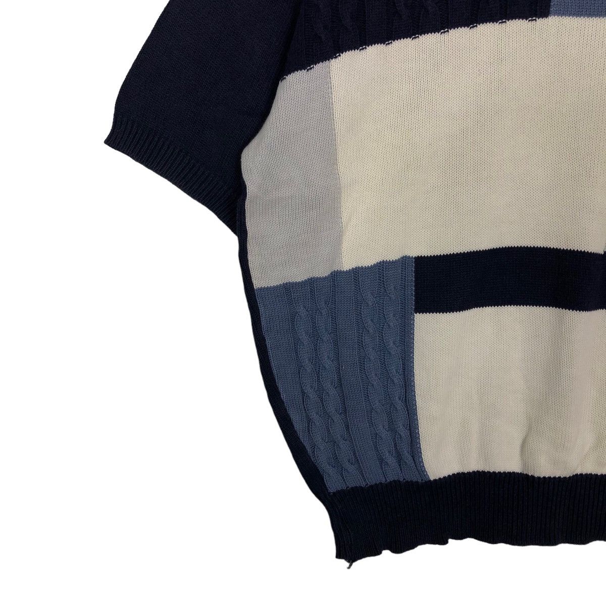 Japanese Brand 🔥90’s Vintage Knit Sweatshirt World Polo Striped Design Size US L / EU 52-54 / 3 - 4 Thumbnail