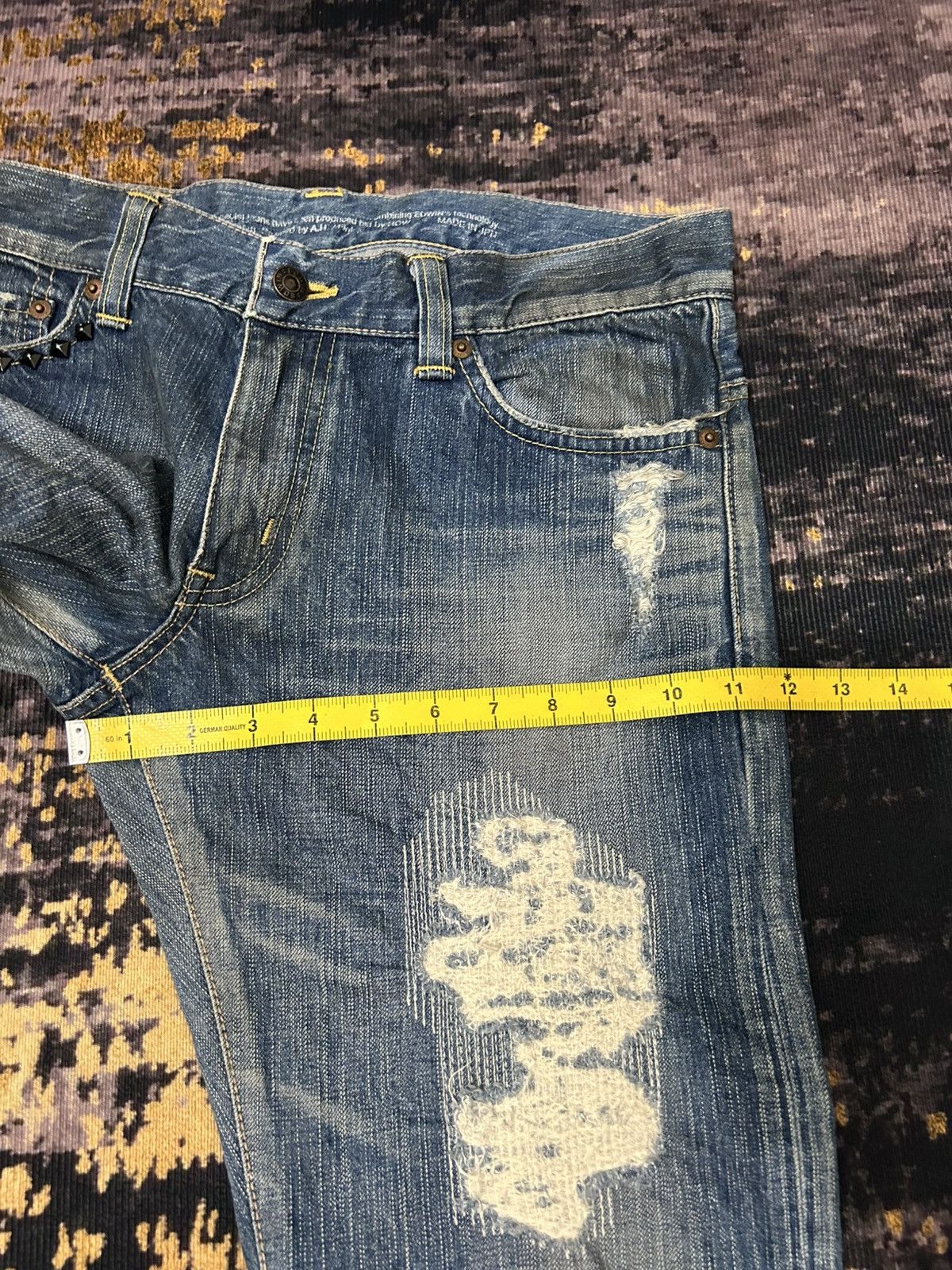 Hysteric Glamour Edwin Japan Studded Distressed Jeans Size US 32 / EU 48 - 20 Thumbnail