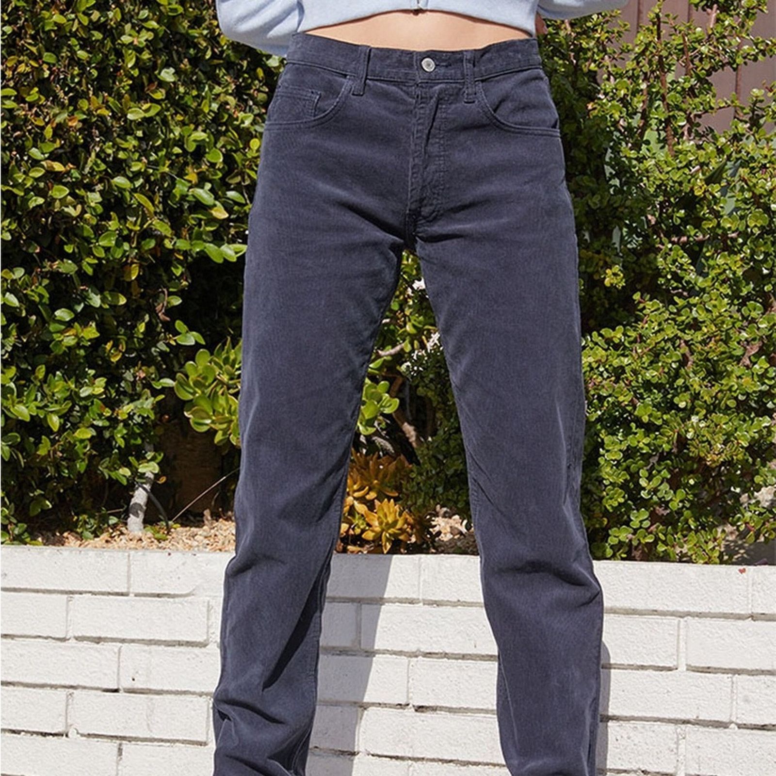 Brandy Melville John Galt x Brandy Melville Corduroy Straight Pants Women S Size 27" / US 4 / IT 40 - 2 Thumbnail